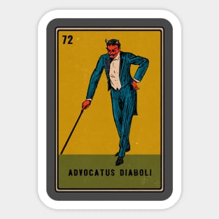 Vintage Devils Advocate Loteria Sticker